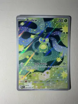 Pokemon Budew 221/217 Holo Basic Grass 2026 TCG Card - Image 1