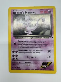 Pokemon TCG Rocket’s Mewtwo Unlimited Gym Challenge Holo Card 14/132 NM - Image 2