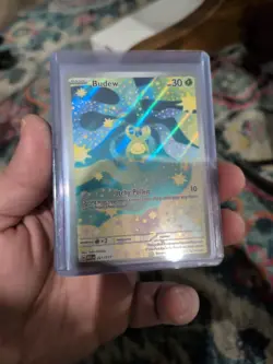 Pokemon Budew Full Art Holo Card 221/217 Basic Plant Type Nintendo TCG - Image 1
