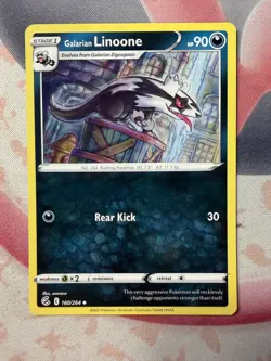 Galarian Linoone Uncommon SWSH08: Fusion Strike 160/264 NM English Pokemon Card - Image 1