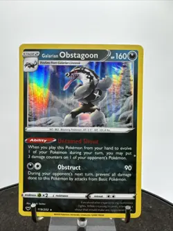 Galarian Obstagoon 119/202 Sword & Shield Base Set Pokemon - Image 2