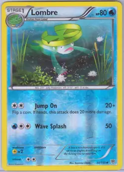 Lombre - 30/135 - Reverse Holo - Black & White 8: Plasma Storm - Pokemon - Image 1