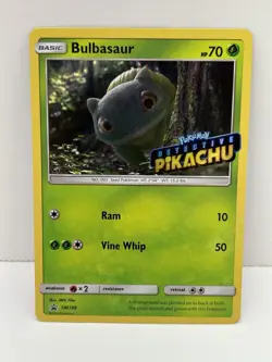 Pokemon TCG: Detective Pikachu Bulbasaur Black Star Promo - Stamped - Image 3