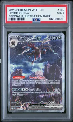 2025 POKEMON WHT EN-WHITE FLARE SPECIAL ILLUSTRATION RARE HYDREIGON EX PSA 9 - Image 1