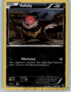 2012 pokemon Dark Explorers reverse holo Vullaby 73/108 - Image 1