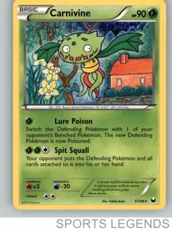 2012 pokemon Dark Explorers rare Carnivine 5/108 - Image 1
