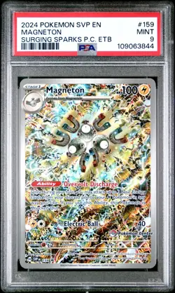 Pokemon - Magneton SVP 159 Surging Sparks Pokemon Center Stamp ETB Promo - PSA 9 - Image 1