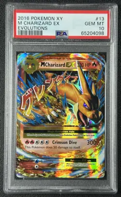 MEGA CHARIZARD EX PSA 10 2016 POKEMON XY EVOLUTIONS #13/108 4098 - Image 1