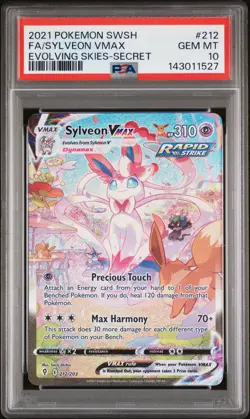 2021 POKEMON SWORD & SHIELD EVOLVING SKIES SECRET FULL ART/SYLVEON VMAX PSA 10 - Image 1