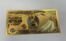 Pokemon Nippon Ginko 24k Gold Foiled Bill Gardevoir Ash Pikachu Collectible - Image 1