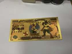 Pokemon Nippon Ginko 24k Gold Foiled Bill Lucario Pikachu Collectible - Image 2