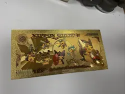 Pokemon Nippon Ginko 24k Gold Foiled Bill Greninja Pikachu Collectible - Image 4