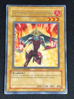 YUGIOH ELEMENTAL HERO BURSTINATRIX MDP2-EN003 RARE (LP) - Image 1