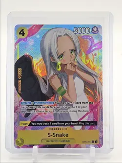 S-SNAKE 2025 ONE PIECE CARRYING ON HIS WILL RARE ALT ART D #OP13-114 Q0646 - Image 1