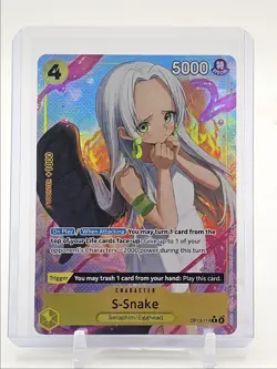 S-SNAKE 2025 ONE PIECE CARRYING ON HIS WILL RARE ALT ART C #OP13-114 Q0646 - Image 1