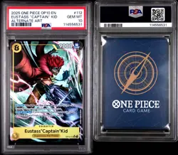 ONE PIECE OP10 EN EUSTASS "CAPTAIN" KID ALTERNATE ART PSA 10 - Image 1