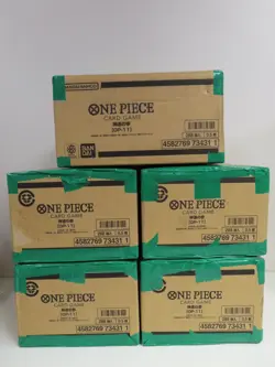(5) Lot 2025 One Piece A Fist of Divine Speed OP-11 Sealed Booster Box Case - Image 1