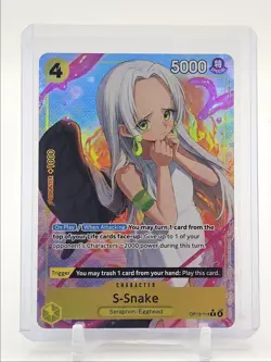 S-SNAKE 2025 ONE PIECE CARRYING ON HIS WILL RARE ALT ART B #OP13-114 Q0646 - Image 1