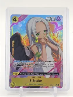 S-SNAKE 2025 ONE PIECE CARRYING ON HIS WILL RARE ALT ART A #OP13-114 Q0646 - Image 1