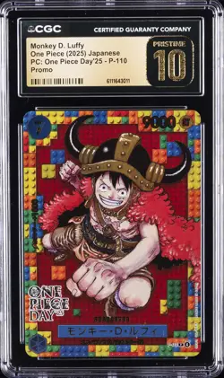 2025 ONE PIECE JPN PC: ONE PIECE DAY '25 PROMO MONKEY D. LUFFY CGC 10 PRISTINE - Image 1