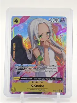 S-SNAKE 2025 ONE PIECE CARRYING ON HIS WILL RARE ALT ART #OP13-114 Q0646 - Image 1