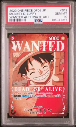 2023 ONE PIECE JPN OP03-PILLARS OF STRENGTH #012 MONKEY D. LUFFY PSA 10 - Image 1