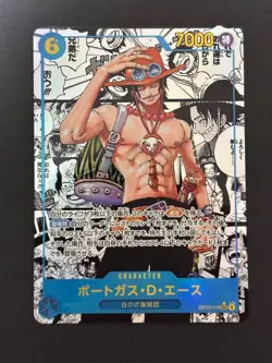 One Piece Card Ace OP13-119 SEC Manga Alt Art Carrying on His Will Japanese JPN - Image 1