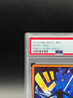 PSA 10 DON Card Zoro Gold Frame ONE PIECE Card The Best PRB-01 Japanese Parallel - Image 2