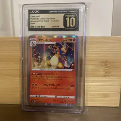 🔥🔥🔥 CGC 10 Pristine Charizard 012/100 Pokemon 2020 Japanese Amazing Volt Holo - Image 1