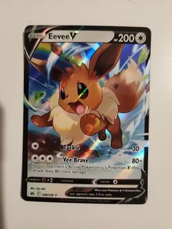 Pokemon TCG Crown Zenith Eevee v Ultra Rare Card 108/159 - Image 1