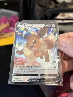 Pokemon TCG Crown Zenith Eevee v Ultra Rare Holo Card 108/159 NM Condition C1 - Image 1