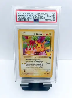 Pokemon Card PSA 10 Birthday Pikachu 24 25th Celebrations Classic Holo 2021 - Image 3