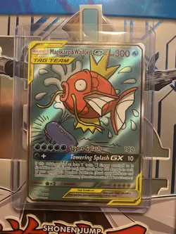 Pokemon SM Team Up Holo Card Magikarp Wailord GX Alternate Full Art 161/181 - Image 1