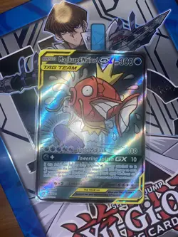 Pokemon SM Team Up Holo Card Magikarp Wailord GX Alternate Full Art 161/181 - Image 2
