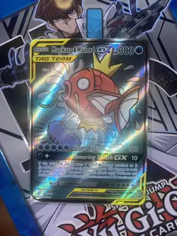 Pokemon SM Team Up Holo Card Magikarp Wailord GX Alternate Full Art 161/181 - Image 3