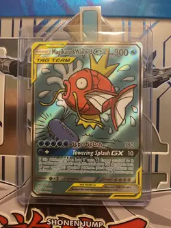 Pokemon SM Team Up Holo Card Magikarp Wailord GX Alternate Full Art 161/181 - Image 4