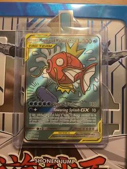 Pokemon SM Team Up Holo Card Magikarp Wailord GX Alternate Full Art 161/181 - Image 5