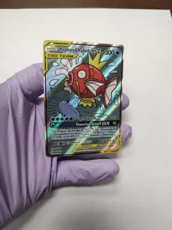 Pokemon SM Team Up Holo Card Magikarp Wailord GX Alternate Full Art 161/181 - Image 2