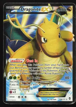 Dragonite EX (Full Art) 108/111 XY - Furious Fists Ultra Rare Pokemon Card - Image 1