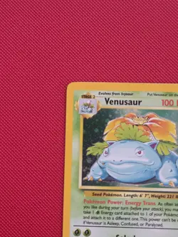 Pokemon Venusaur Holo Rare Card 18/130 Vintage Base Set 2 - Image 3