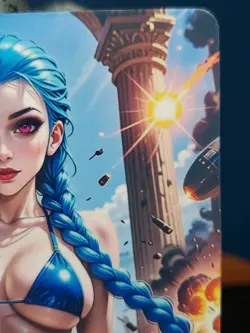 1/1 Only 1 Made Jinx Arcane Legends Cats Bombs Custom Waifu 2026 Card 5x3.5 Size - Image 3