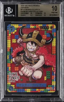 2025 ONE PIECE PROMOS JPN PREMIUM CARD COLL #P-110 MONKEY D. LUFFY BGS 10 - Image 1