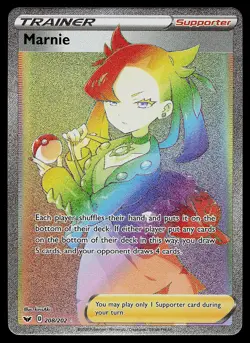 Pokemon Card - Marnie Sword & Shield Base Set 208/202 Secret Rare - Image 1