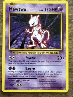 Pokemon Mewtwo 51/108 XY Evolutions Set Non Holo Card NM - Image 1