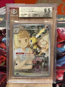 Pokemon TCG SV Journey Together Lillie's Ribombee Card 164/159 BGS 9.5 - Image 1