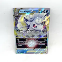 Alolan Vulpix VSTAR 034/195 SWSH12: Silver Tempest Ultra Rare Pokemon Card - Image 1