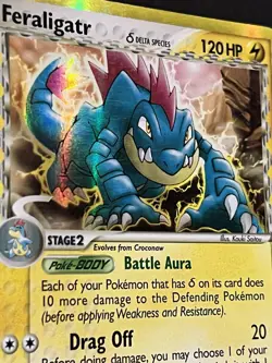 Pokemon TCG Feraligatr EX Dragon Frontiers Holo Rare Card 2/101 Delta Species - Image 2