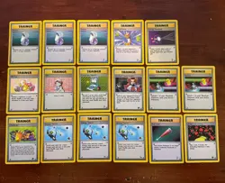 Lot of 17 Vintage 1999 Pokemon TCG Trainer Cards - Image 1
