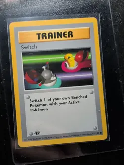 Pokemon TCG Switch Base Set Trainer 1st Edition Common Card 95/102 - Image 1