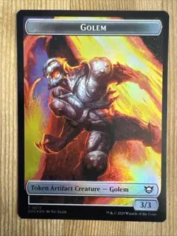 Golem Token (0012) Copy Token (0001) Foil Edge Of Eternities MTG - Image 1